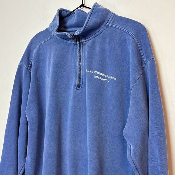 unsalted Lake Winnipesaukee Quarter Zip Pullover L - Picture 2 of 4